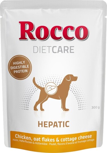 Rocco Diet Care Våtfôr Hepatic Med Havregryn Og Cottage Cheese Pose 12 X Kylling 300 G 12 X 300 G