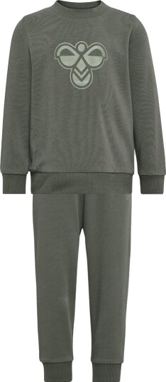 Hummel Mini Jersey Crewsuit Bee Grå 98 Hummel Mini Jersey Crewsuit Bee Grå 98