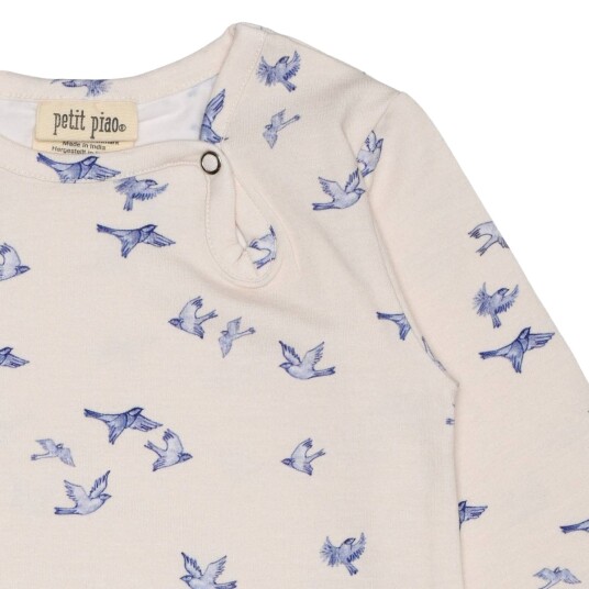 Petit Piao Body Printed Blue Bird (86 / 1,5 år)