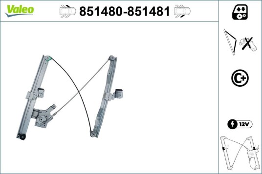 Vindusheis VALEO 851480 Vindusheis VALEO 851480