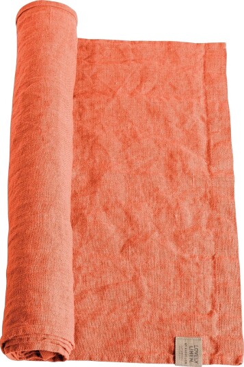 Lovely Linen Løper Lovely i vasket lin Orange