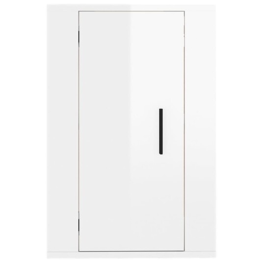 vidaXL Vegghengt TV-benk høyglans hvit 40x34,5x60 cm 8720845667696