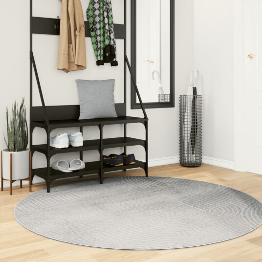vidaXL Rug IZA kort luv skandinavisk utseende grå Ø 160 cm vidaXL Rug IZA kort luv skandinavisk utseende grå Ø 160 cm