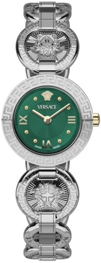 Versace Dameklokke VEWCA0224 Greca Grønn/Stål Ø28 mm