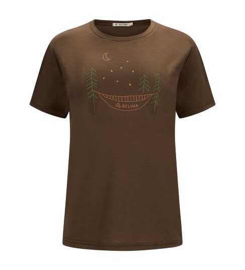 Aclima LightWool 140 Classic Tee Forest Dame Dark Earth L