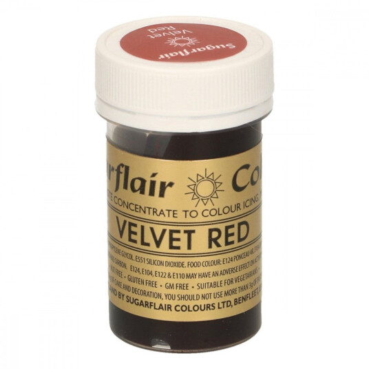 Sugarflair Pastafarge Velvet Red 25g | Slikkepott.No Sugarflair Pastafarge Velvet Red 25g | Slikkepott.No