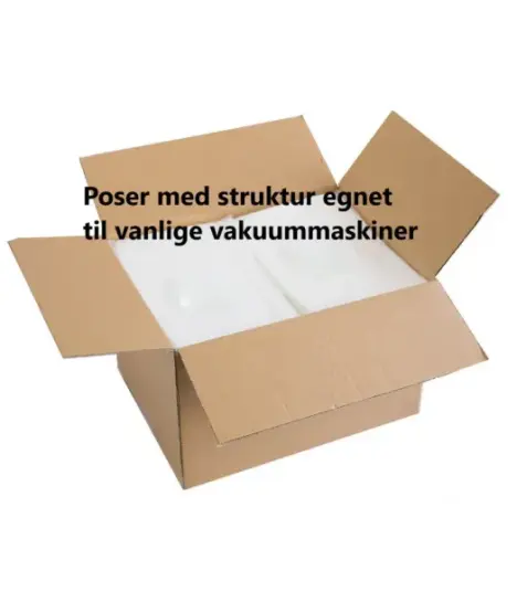 Trollvac vakuumposer 30x40 struktur eske 1000 stk