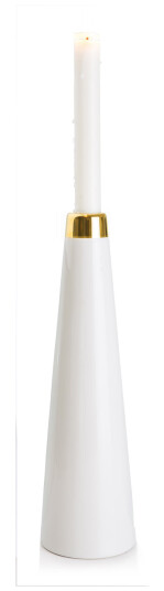 Enjoy Design Lysestake hvit/gull H:30 Ø:8,5cm Enjoy Design Lysestake hvit/gull H:30 Ø:8,5cm