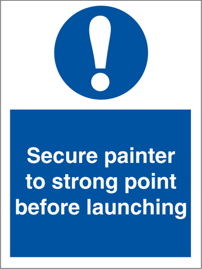 Jo Safety Secure painter to strong point Self Adhesive Vinyl V NM 200 x 150 mm IMO 106073VNM