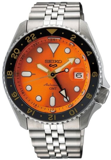 Seiko 5 Sports Herreklokke SSK005K1 Orange/Stål Ø42.5 mm