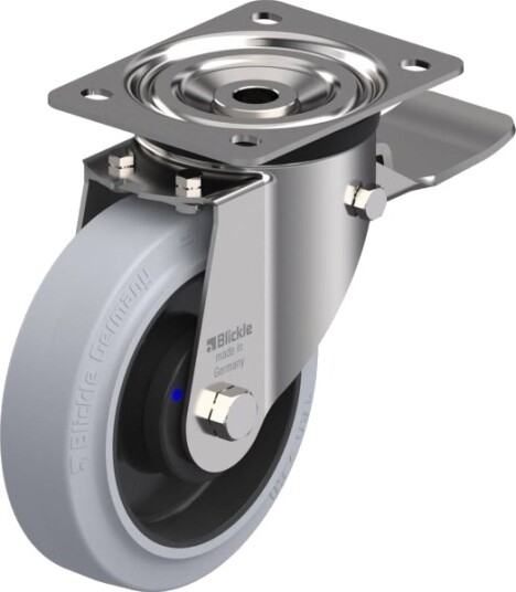 Blickle 853656 Lx-Poev 160Xka-St-Sg Styrehjul Med Brems, Hjuldiameter 160 Mm, Bæreevne (Maks.) 400 Kg, 1 Stk