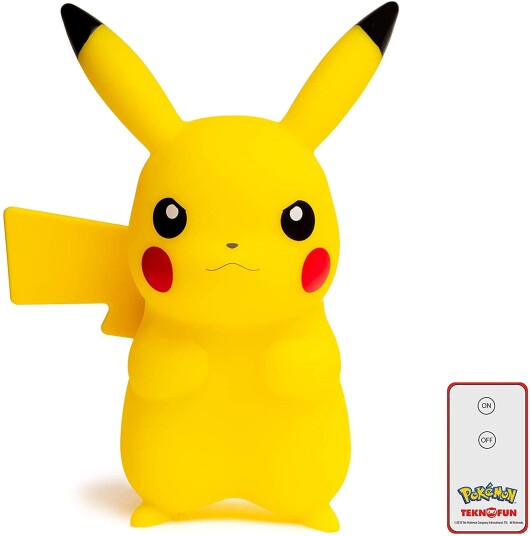 Teknofun Pokémon Pikachu LED Natlampe 25 cm Trådløs Berøringssensor Gul Teknofun Pokémon Pikachu LED Natlampe 25 cm Trådløs Berøringssensor Gul
