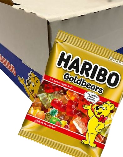 24 Poser Haribo Goldbears / Gummibjørner Hel Eske