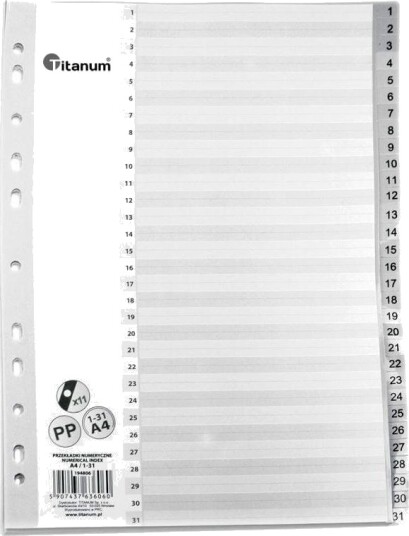Titanum A4 Nummerplate Grå 31 In31