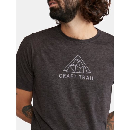 Craft Adv Trail Wool Ss Tee M Black-melange XL