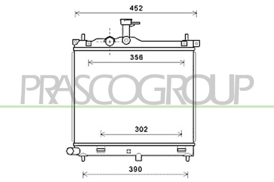 PRASCO HN002R001 Radiator motorkjøling PRASCO HN002R001 Radiator motorkjøling