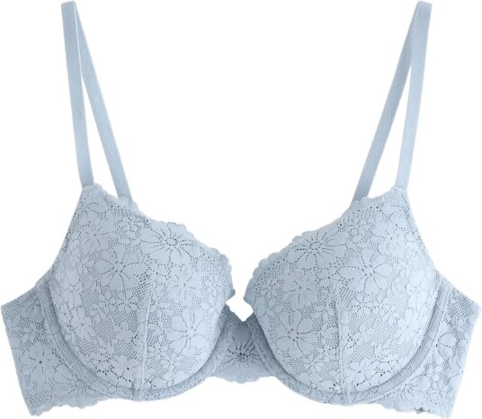 Lindex Lilja T Shirt Bra With Lace Blue 85 D