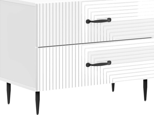  Nattbordskap Høgglans hvit 62 x 34,5 x 47,5 cm Konstruert tre