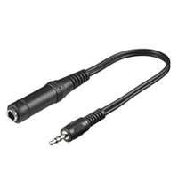 GOOBAY adapter cable 0,2m 6,35mm hun til 3,5mm han