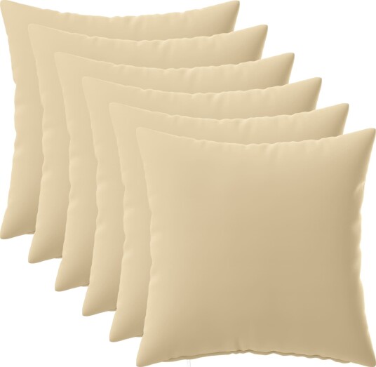 vidaXL Putetrekk 6 pcs HEERLEN Beige 30 x 30 cm Polyester