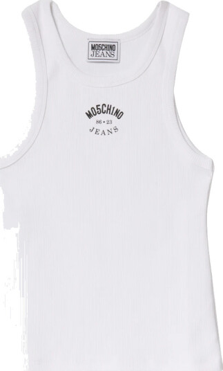 Moschino Dame Topper Hvit L,