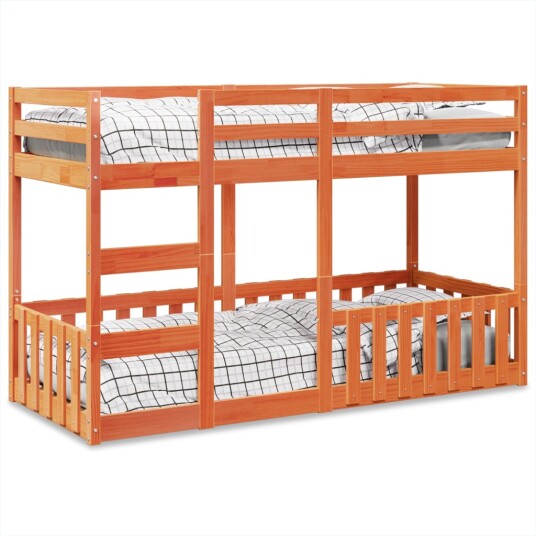 Køyeseng voksbrun 75x190 cm heltre furu 3308597 Køyeseng voksbrun 75x190 cm heltre furu 3308597