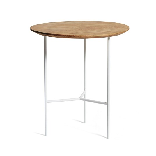 Mavis Tribeca Side Table 47 cm Oiled Rustic Oak/White Legs