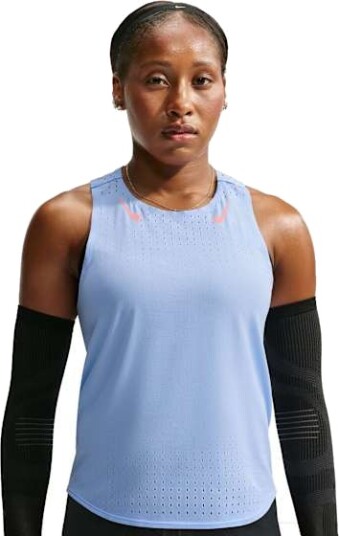 Nike AeroSwift Dri FIT ADV Singlet Dame Aluminum/Atomic Pink S