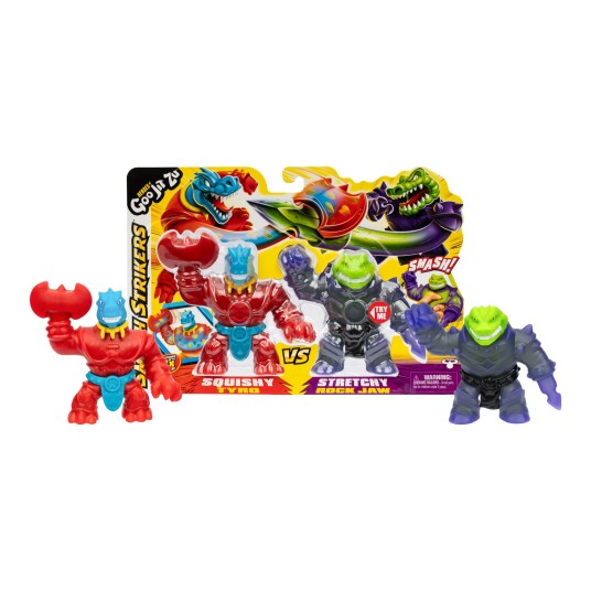 Goo Jit Zu Smash Strikers Tyro vs Rock Jaw Actionfigur for barn 4+ Goo Jit Zu Smash Strikers Tyro vs Rock Jaw Actionfigur for barn 4+