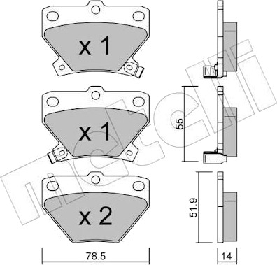 METELLI 22 0424 0 Bremseklosser
