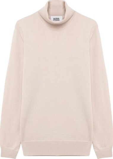 Alpha Studio Herre Strikkevarer Beige M,