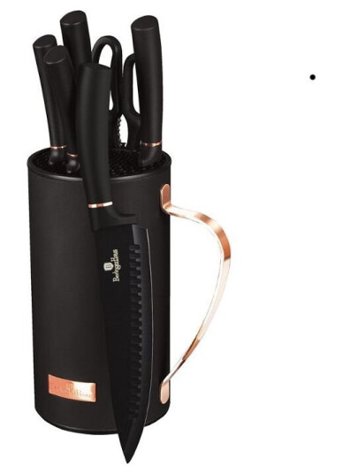 Berlingerhaus Berlinger Haus Knife Set In A Block Of 7 Elements Black Rose Bh-2481