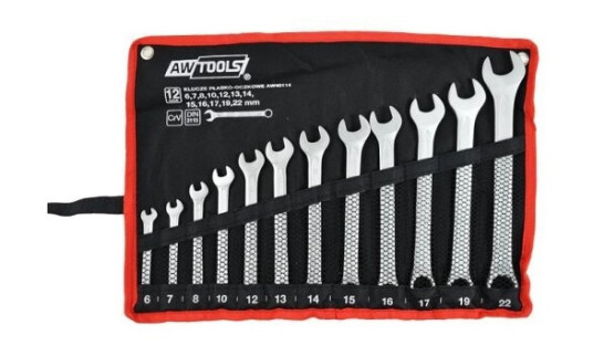 Awtools Kombinasjonsnøkkelsett 12 Stk 6,7,8,10,12,13,14,15,16,17,19,22 Mm Awtools Kombinasjonsnøkkelsett 12 Stk 6,7,8,10,12,13,14,15,16,17,19,22 Mm