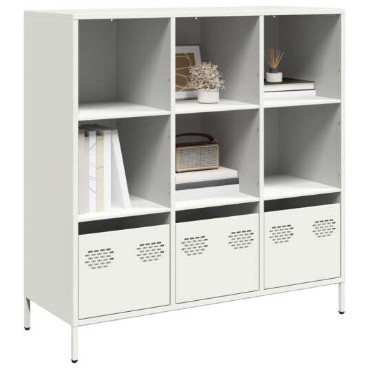 Highboard hvit 101,5x39x103,5 cm stål 8721102931505