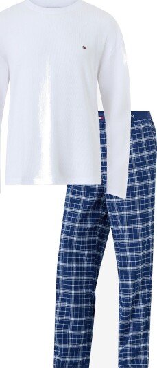 Tommy Hilfiger - Pysjsett Ls Waffle Flannel Pj Set - Hvit