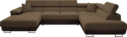Gabina Sofa med Divan og Sjeselong 4 seter   Brun