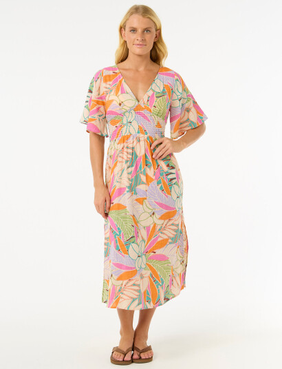 Rip Curl Cala Vadella Midi Dress - Multi/patterned - S