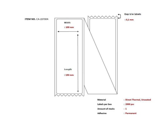 CAPTURE Ship-label 102 x 152mm, CAPTURE Ship-label 102 x 152mm,