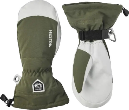 Hestra Army Leather Heli Ski Mitt 11, Olive