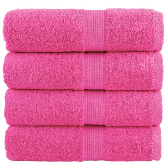 Premium vaskehåndklær SOLUND 4 stk rosa 30x30 cm 600 gsm Premium vaskehåndklær SOLUND 4 stk rosa 30x30 cm 600 gsm