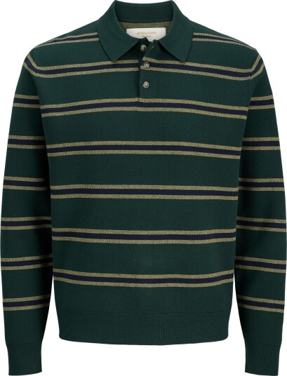 Jack & Jones Joratocha Knit Stripe Polo PINE GROVE XL Jack & Jones Joratocha Knit Stripe Polo PINE GROVE XL