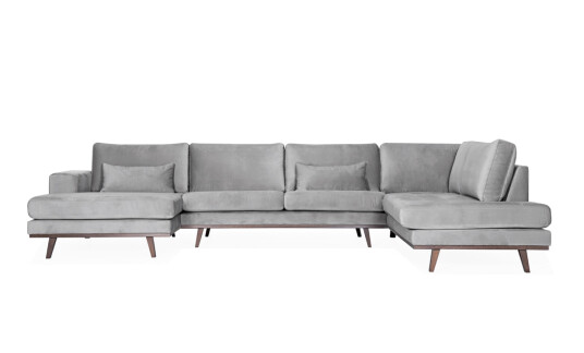 Soffadirekt STOCKHOLM U sofa Høyre Velvet Edition Lys grå Soffadirekt STOCKHOLM U sofa Høyre Velvet Edition Lys grå