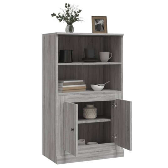 vidaXL Highboard grå sonoma 60x35,5x103,5 cm konstruert tre