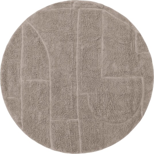 Runde tepper Cremona Natural Cotton Shaggy taupe Størrelse: Ø 160 cm