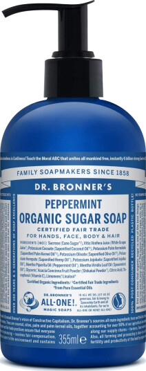 Dr. Bronner's Organic Sugar Soap Spearmint Peppermint 355ml