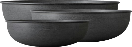 Out 3 Set Outdoor Flower Pot S / M / L Black Out 3 Set Outdoor Flower Pot S / M / L Black