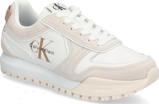 Calvin Klein Toothy Runner Laceup Mix WHITE ANCIENT WHITE 38 x 38 Calvin Klein Toothy Runner Laceup Mix WHITE ANCIENT WHITE 38 x 38