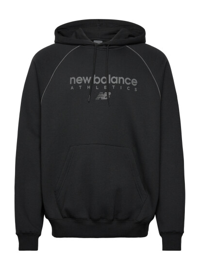 New Balance Linear Graphic Fleece Hoodie   Black   L