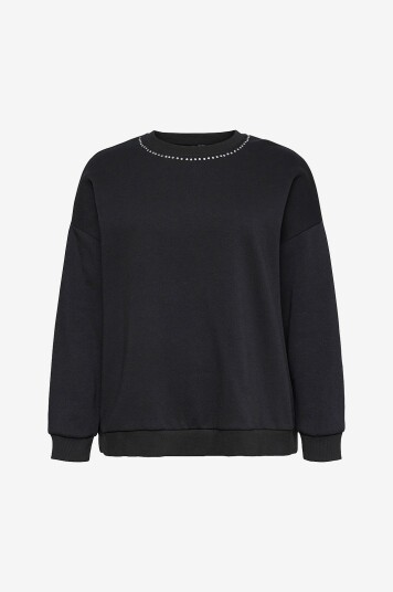 Vero Moda Curve   Collegegenser vmClotte Trina LSvart