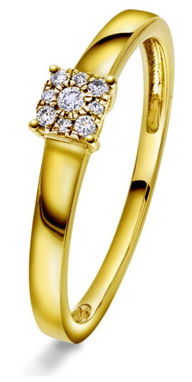 Lilly by Gullfunn, Diamantring i 375 gult gull 0,06 ct